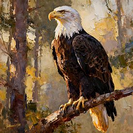 Wildlife - Untamed Grace - Bald Eagle 2 by Johannas Art Creations