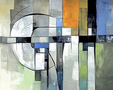 Geometrie | Urban Symmetry van Abstract Schilderij
