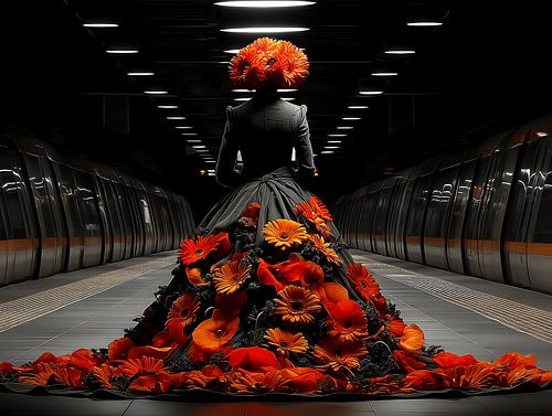 The Flower Cathedral | Dramatic fashion art