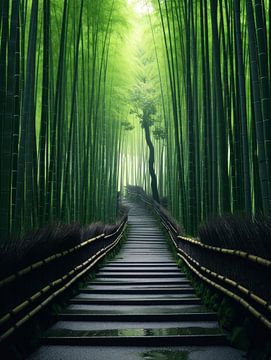 Japandi Bamboo Forest van Christian Ovís