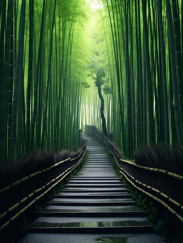 Japandi-Bambuswald