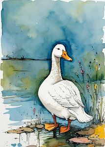Gans Aquarell