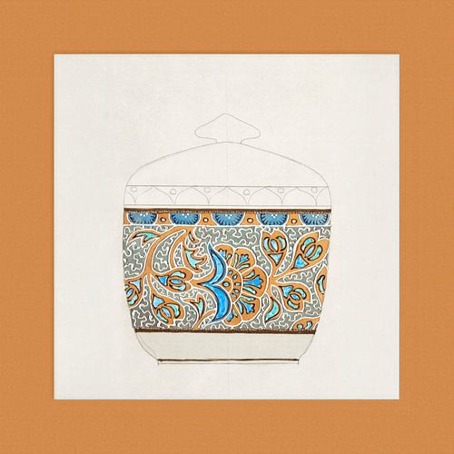 Japanse vintage prent: Ontwerp voor de Noritake Porseleinfabriek -1
