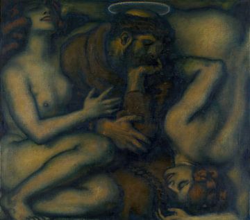 Franz von Stuck - De verleiding (1918) van Peter Balan