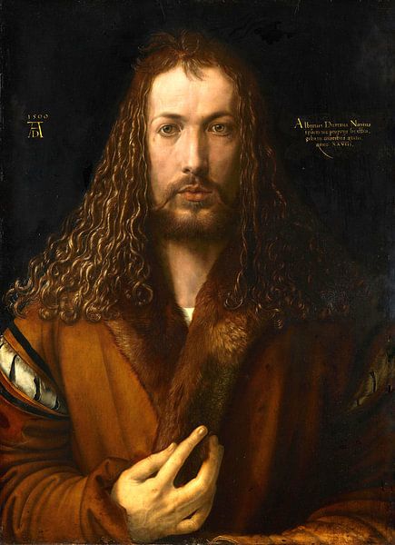 Albrecht Dürer.Selbstbildnis wie Christus von 1000 Schilderijen