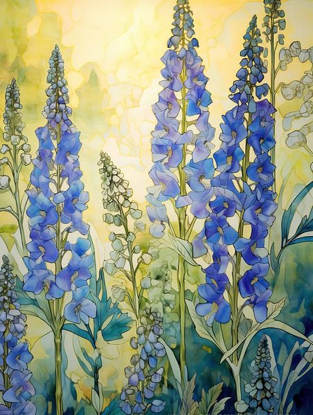 Ridderspoor | Dew Kissed Blues van Bloemen Studio