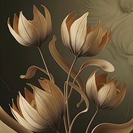 Forever Pure - modern fantasy flower still life by FRESH Fine Art