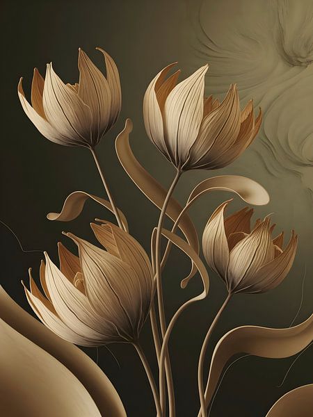 Forever Pure - modern fantasy flower still life by FRESH Fine Art