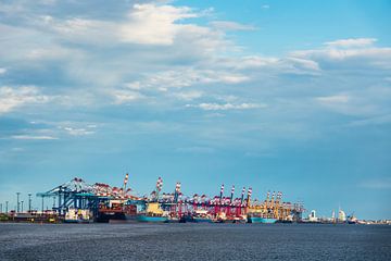 View to the port of Bremerhaven in Germany by Rico Ködder