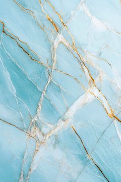 Elegant blue marble with traces of gold by Poster Art Shop