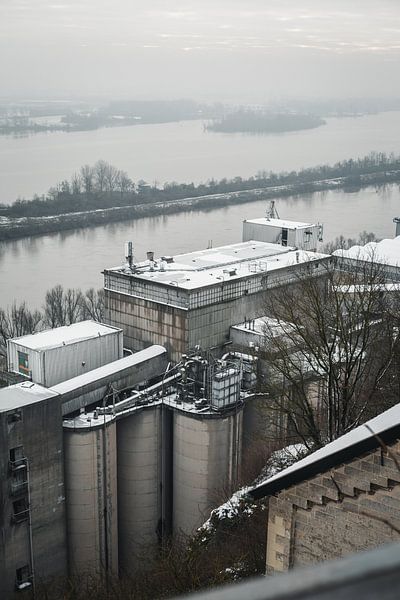 Industrial River: A Winter Look at the Fusion of Nature and Technology by Melvin Meijer