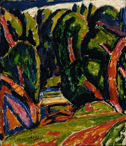 Red Tree (1910) van Marsden Hartley