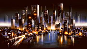 Downtown by night by Max Steinwald