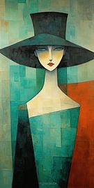 Porträt einer Frau von Blickfänger Gemälde