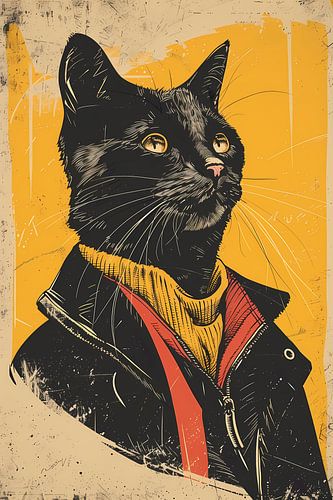 gele achtergrond dier