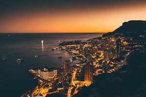 Monaco in der Dunkelheit von Atelier Liesjes