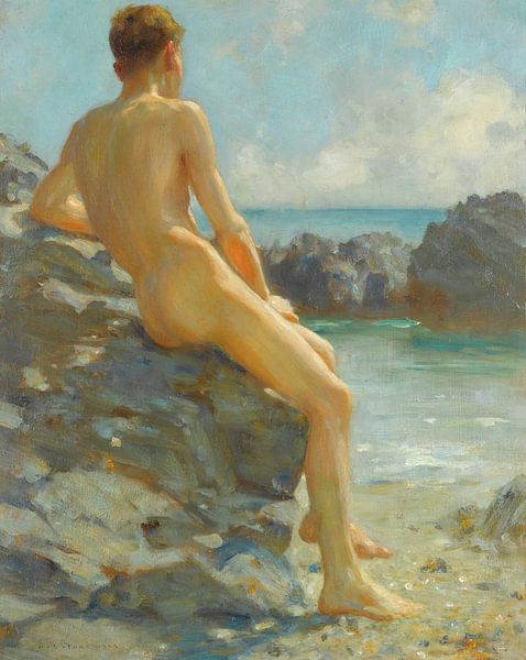 Der Badende, Henry Scott Tuke von Meisterhafte Meister