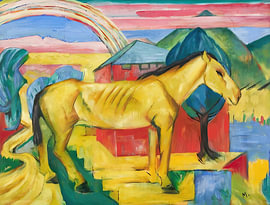 Landschaft „Golden Horse“ von Lydia Barber