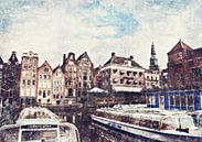 Amsterdam (schildering) van Bert Hooijer thumbnail