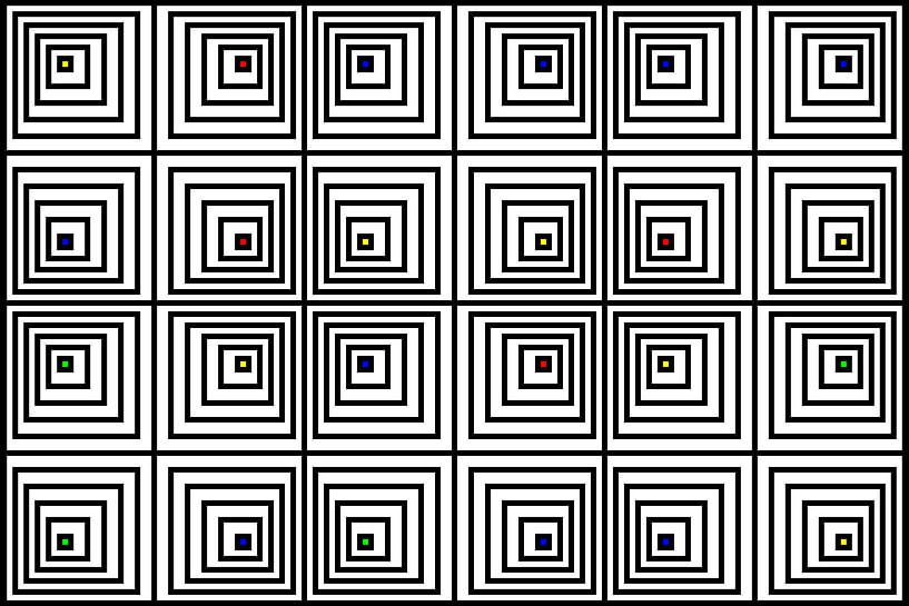 Nested | Offset | 06x04x2 | N=06 | V40 | RGBY by Gerhard Haberern