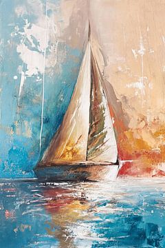 Sailboat abstract by Bert Nijholt