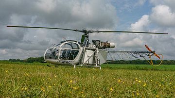 Aerospatiale SA-313 Alouette II helikopter. van Jaap van den Berg