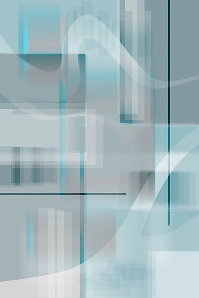Mid-Century Modern - Flow | turquoise by Melanie Viola
