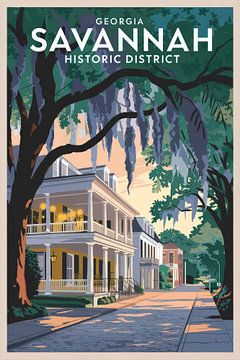 Savannah, Géorgie sur Poster Art Shop