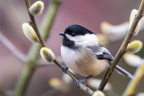 Mésange à tête noire (Poecile atricapillus)
