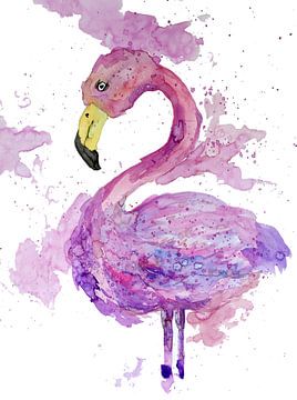 Lila Flamingo von Sebastian Grafmann
