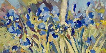 Blue irises by Nop Briex
