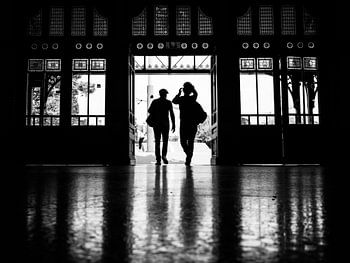 Leaving the train station