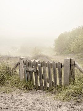 Mistige duinen in Noordwijk. Wabi-Sabi. van Alie Ekkelenkamp