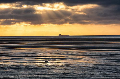 Coaster with a Jacobsladder sunset