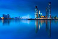 La ligne d'horizon de Rotterdam à l'heure bleue ... par Marc de IJk Aperçu