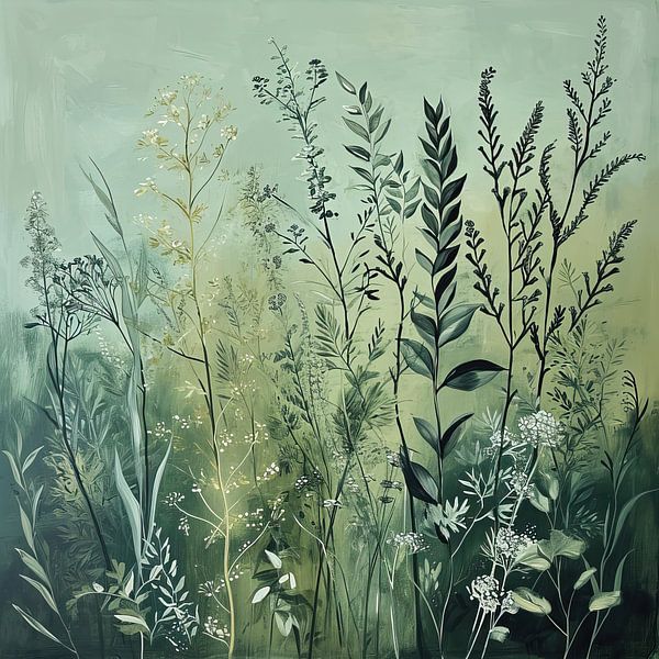 Green Rest | Botanical Artwork by Eye catching paintings