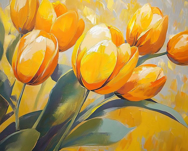 Yellow Tulips | Yellow Bloom Bliss by Wonderful Art