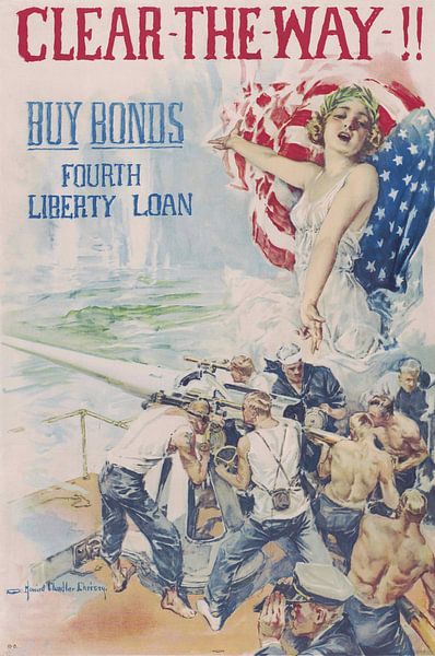 WW1-Anleihen kaufen, Howard Chandler Christy, 1918 von Atelier Liesjes