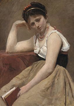 Jean-Baptiste-Camille Corot, Interrupted Reading, c. 1870,
