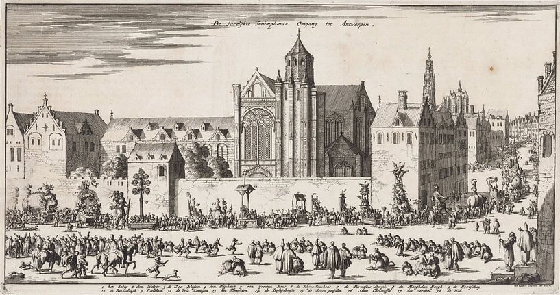 Jährlicher Ommegang in Antwerpen, ca. 1680-1681 von Atelier Liesjes