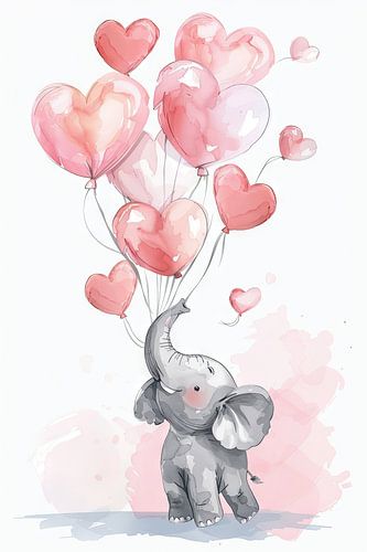 Olifant - dierenkunst voor de kinderkamer