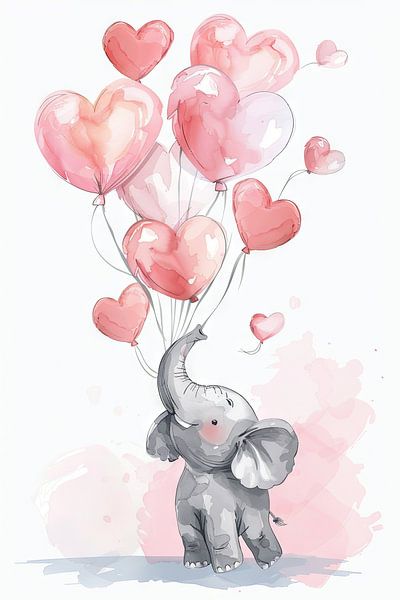 Elephant - animal art for the children's room by Poster Art Shop