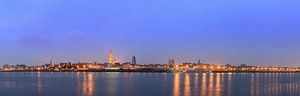 Antwerpen panorama vanaf de linkeroever van de Schelde van Dennis van de Water