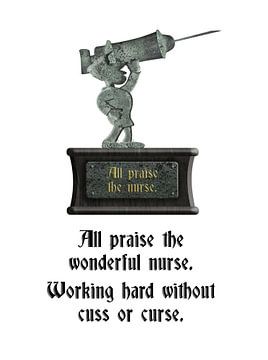 Grüntyers statue in honour of the nurse. Unsung Hero’s. van Richard Wareham