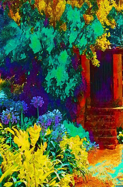 De trap in de zomertuin. van Ineke de Rijk