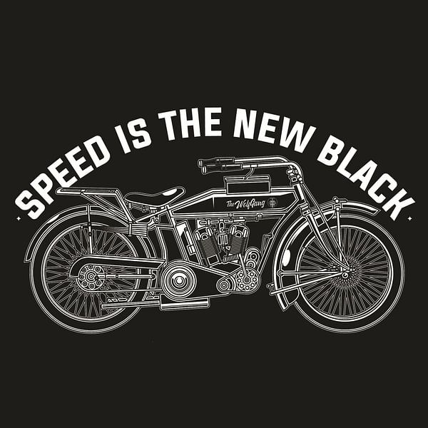 La vitesse est la nouvelle moto noire d'époque par Atelier Liesjes