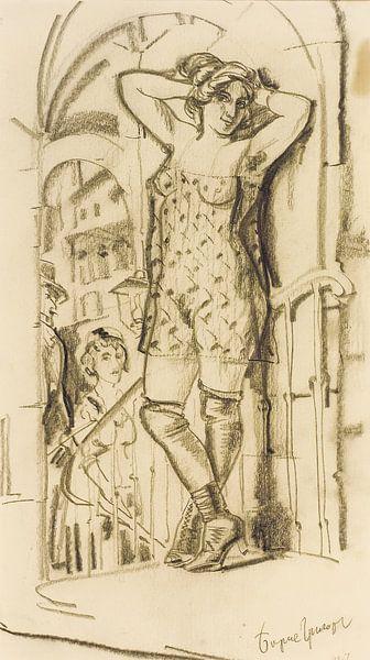 Boris Dmitrievich Grigoryev - Prostituee in de deuropening van Peter Balan