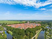 Elburg oude ommuurde stad gezien van bovenaf van Sjoerd van der Wal Fotografie thumbnail