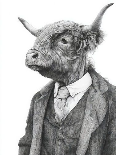 Zwart wit portret van een Schotse hooglander in klassiek kostuum met tijdloze elegantie van But First Framing