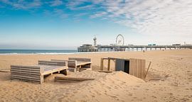Pier of Scheveningen on the beach in The Hague by Jolanda Aalbers